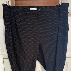 Calvin Klein Black Pants with White Dots